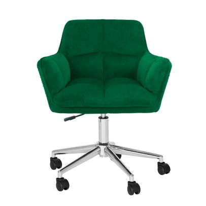 Kancelárske kreslo, smaragdová Velvet látka/chróm, HAGRID NEW 2