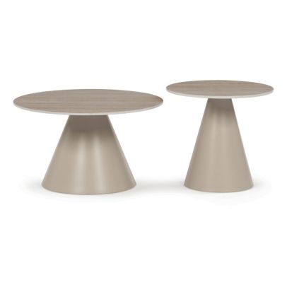 Konferenčný stolík 70x70x40, 5cm, keramika, travertín, CT-F4118 TRV 2