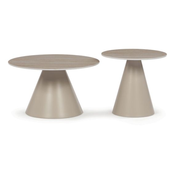 Konferenčný stolík 70x70x40, 5cm, keramika, travertín, CT-F4118 TRV