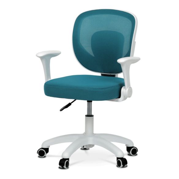 Detská stolička, výškovo nastaviteľná, modrá sieťovina, KA-K1062 BLUE