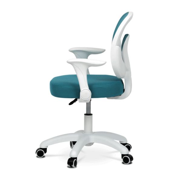 Detská stolička, výškovo nastaviteľná, modrá sieťovina, KA-K1062 BLUE