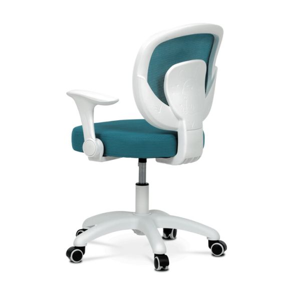 Detská stolička, výškovo nastaviteľná, modrá sieťovina, KA-K1062 BLUE