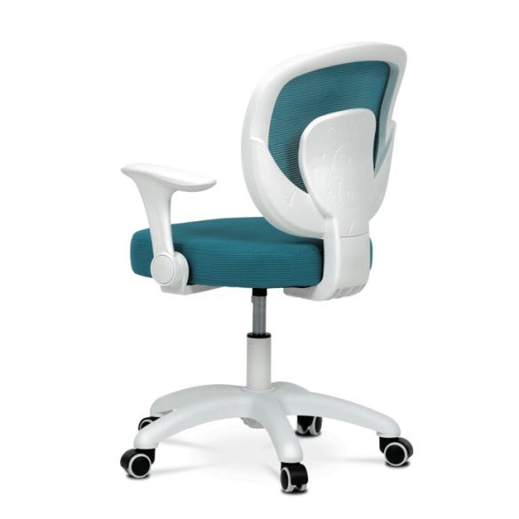 Detská stolička, výškovo nastaviteľná, modrá sieťovina, KA-K1062 BLUE