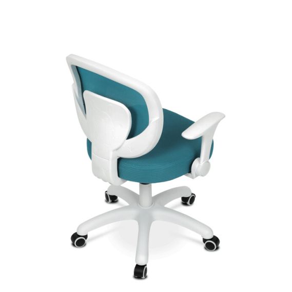 Detská stolička, výškovo nastaviteľná, modrá sieťovina, KA-K1062 BLUE