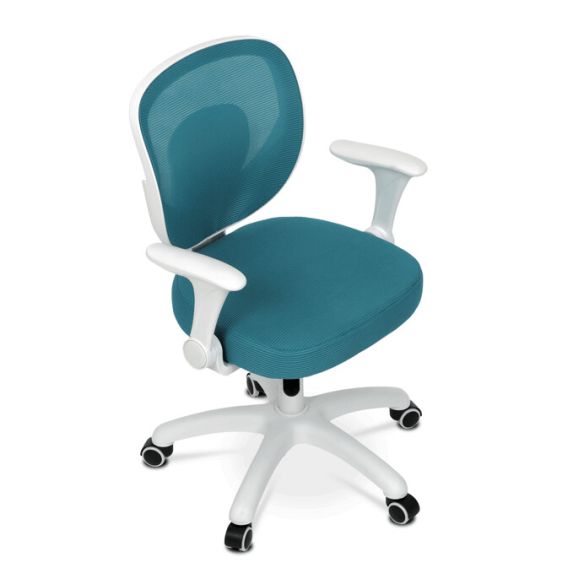 Detská stolička, výškovo nastaviteľná, modrá sieťovina, KA-K1062 BLUE