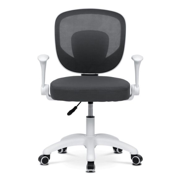 Detská stolička, výškovo nastaviteľná, šedá sieťovina, KA-K1062 GREY