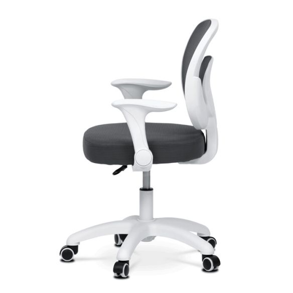 Detská stolička, výškovo nastaviteľná, šedá sieťovina, KA-K1062 GREY