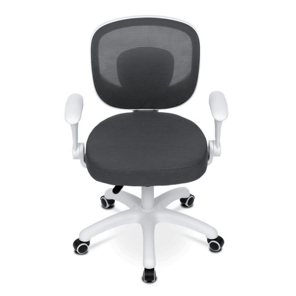 Detská stolička, výškovo nastaviteľná, šedá sieťovina, KA-K1062 GREY