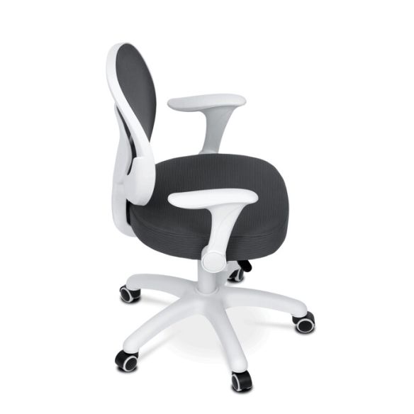 Detská stolička, výškovo nastaviteľná, šedá sieťovina, KA-K1062 GREY