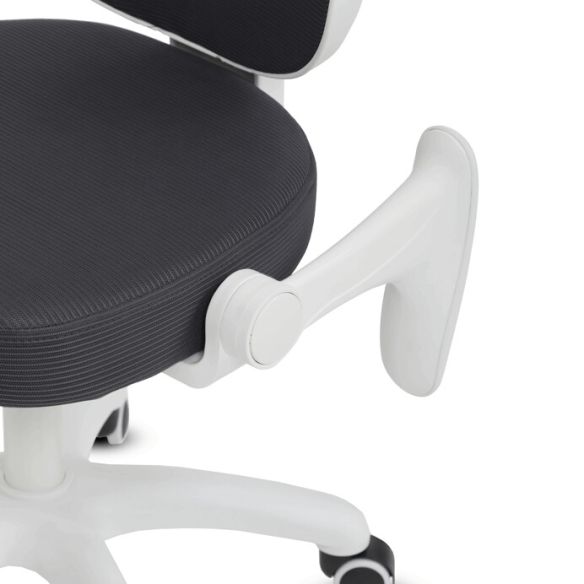 Detská stolička, výškovo nastaviteľná, šedá sieťovina, KA-K1062 GREY