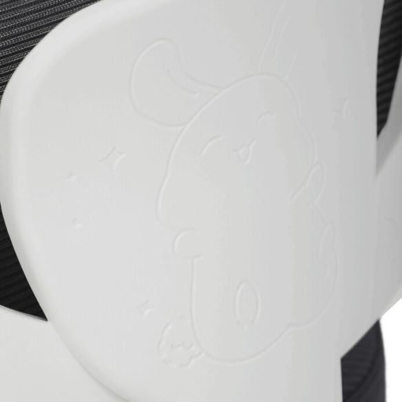 Detská stolička, výškovo nastaviteľná, šedá sieťovina, KA-K1062 GREY