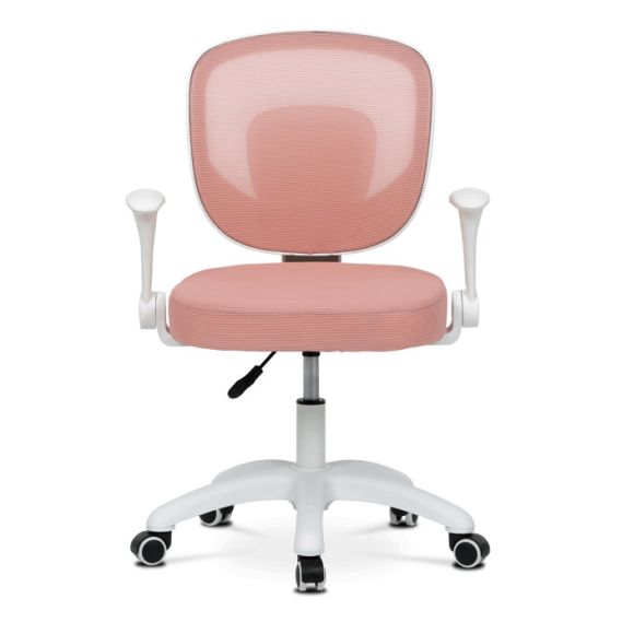 Detská stolička, výškovo nastaviteľná, ružová sieťovina, KA-K1062 PINK