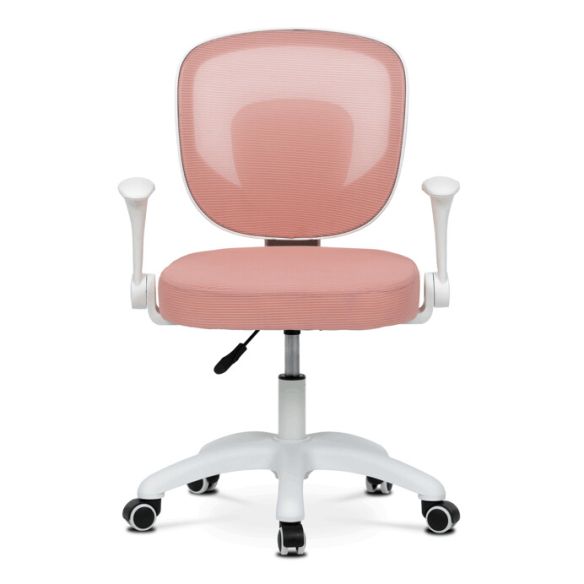 Detská stolička, výškovo nastaviteľná, ružová sieťovina, KA-K1062 PINK