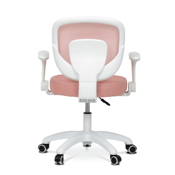 Detská stolička, výškovo nastaviteľná, ružová sieťovina, KA-K1062 PINK