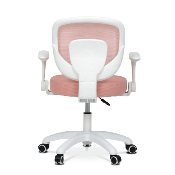 Detská stolička, výškovo nastaviteľná, ružová sieťovina, KA-K1062 PINK