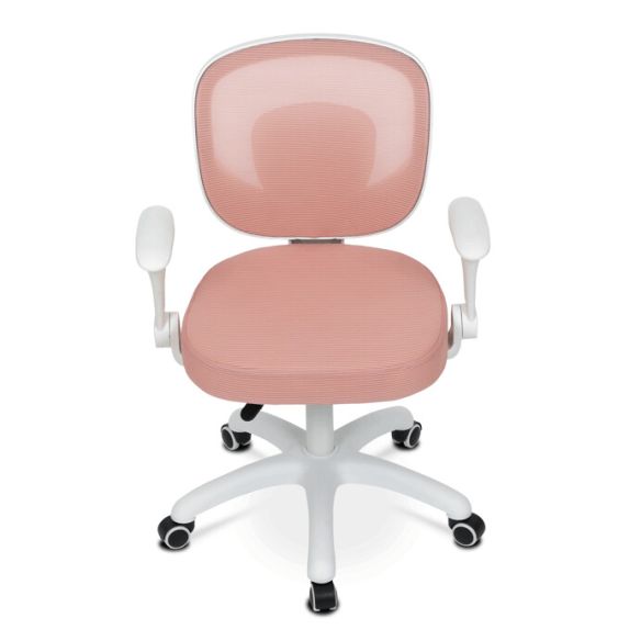 Detská stolička, výškovo nastaviteľná, ružová sieťovina, KA-K1062 PINK