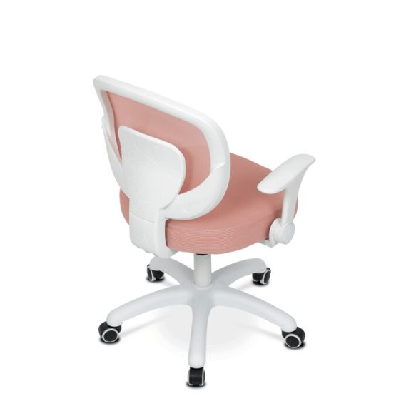 Detská stolička, výškovo nastaviteľná, ružová sieťovina, KA-K1062 PINK