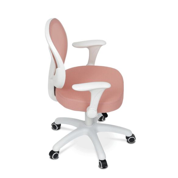 Detská stolička, výškovo nastaviteľná, ružová sieťovina, KA-K1062 PINK