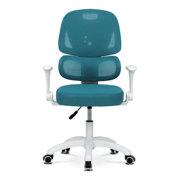 Detská stolička, výškovo nastaviteľná, modrá sieťovina, KA-K1063 BLUE