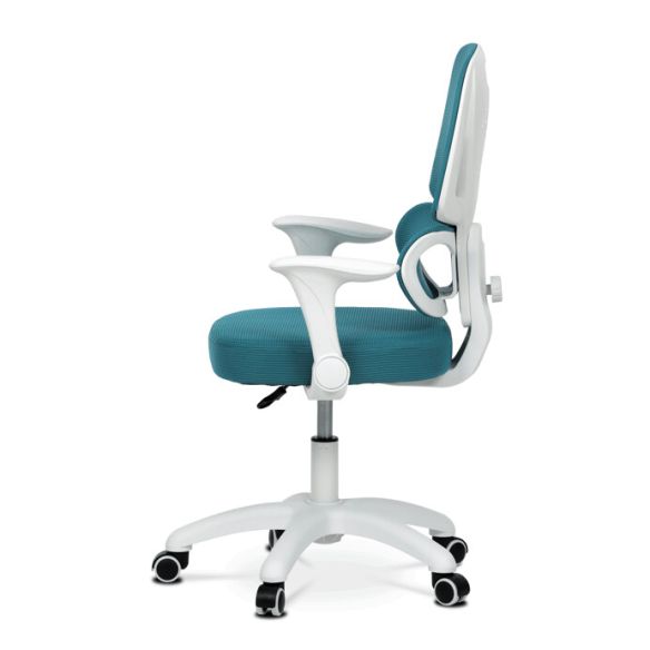 Detská stolička, výškovo nastaviteľná, modrá sieťovina, KA-K1063 BLUE