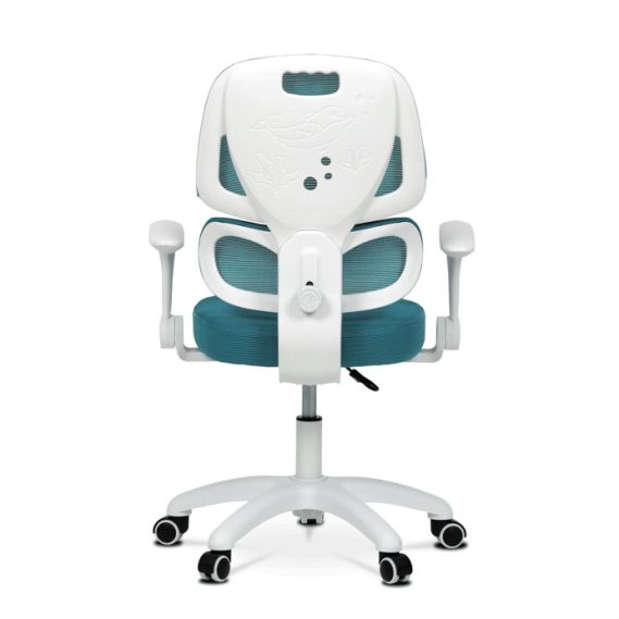 Detská stolička, výškovo nastaviteľná, modrá sieťovina, KA-K1063 BLUE