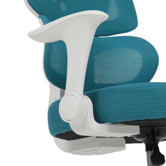 Detská stolička, výškovo nastaviteľná, modrá sieťovina, KA-K1063 BLUE