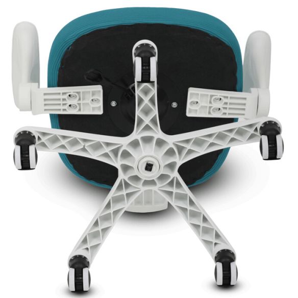 Detská stolička, výškovo nastaviteľná, modrá sieťovina, KA-K1063 BLUE