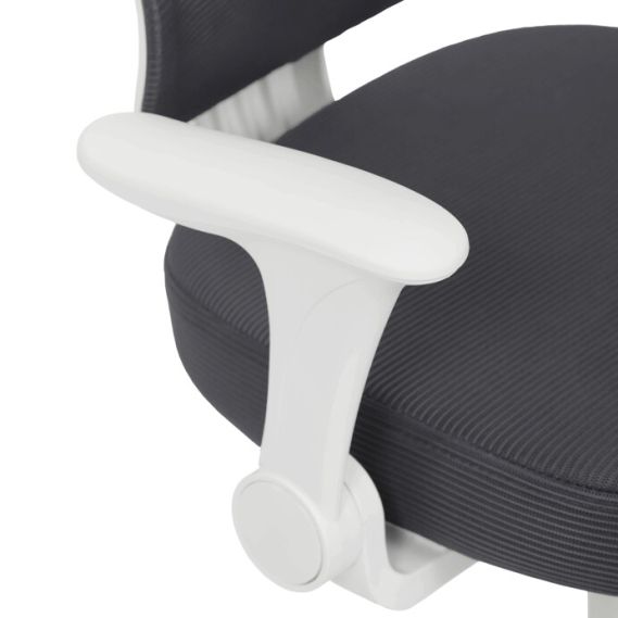 Detská stolička, výškovo nastaviteľná, šedá sieťovina, KA-K1063 GREY