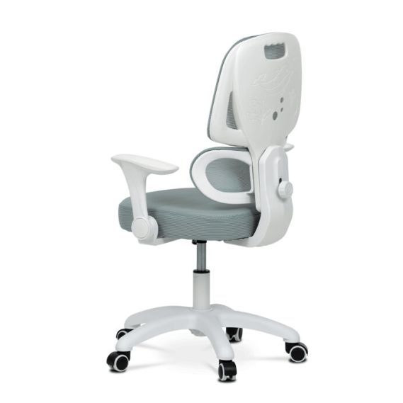 Detská stolička, výškovo nastaviteľná, zelená sieťovina, KA-K1063 GRN