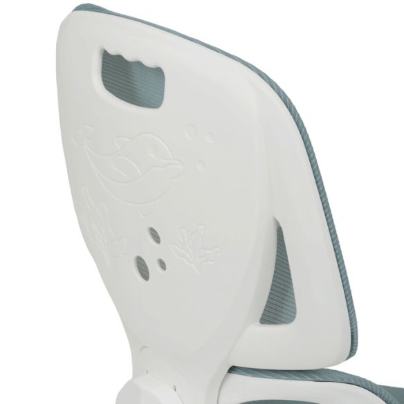 Detská stolička, výškovo nastaviteľná, zelená sieťovina, KA-K1063 GRN