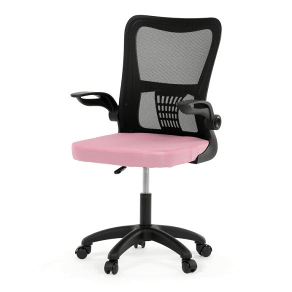 Kancelárska stolička, hojdací mechanizmus, ružová sieťovina, KA-K2006 PINK