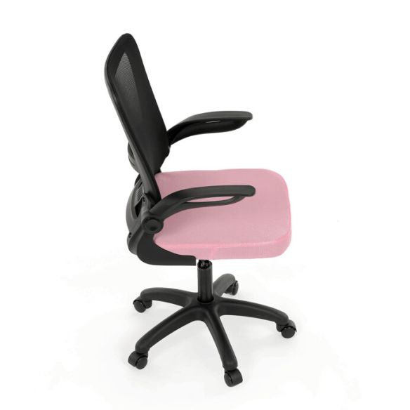 Kancelárska stolička, hojdací mechanizmus, ružová sieťovina, KA-K2006 PINK
