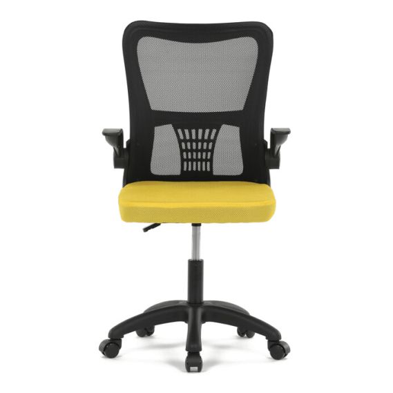 Kancelárska stolička, hojdací mechanizmus, žltá sieťovina, KA-K2006 YEL
