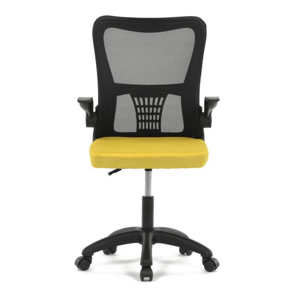 Kancelárska stolička, hojdací mechanizmus, žltá sieťovina, KA-K2006 YEL