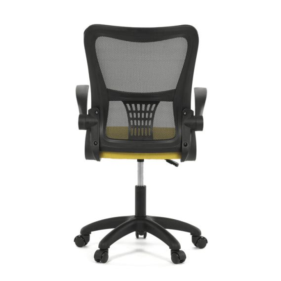 Kancelárska stolička, hojdací mechanizmus, žltá sieťovina, KA-K2006 YEL