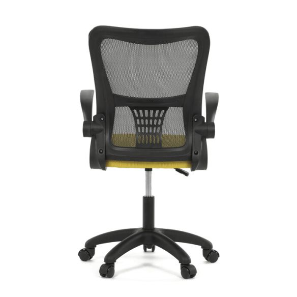 Kancelárska stolička, hojdací mechanizmus, žltá sieťovina, KA-K2006 YEL