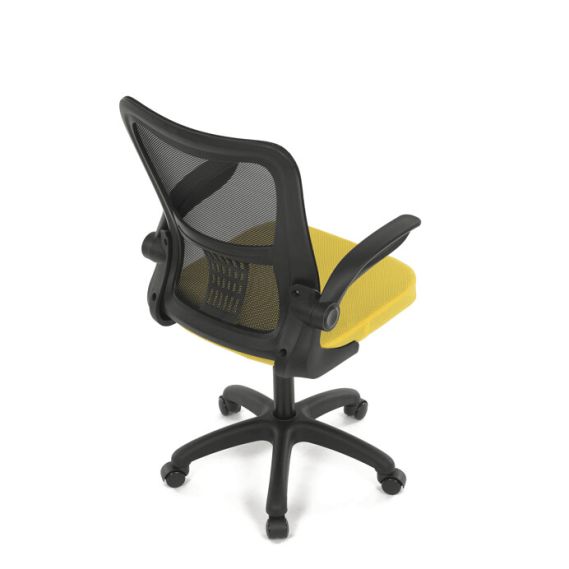 Kancelárska stolička, hojdací mechanizmus, žltá sieťovina, KA-K2006 YEL