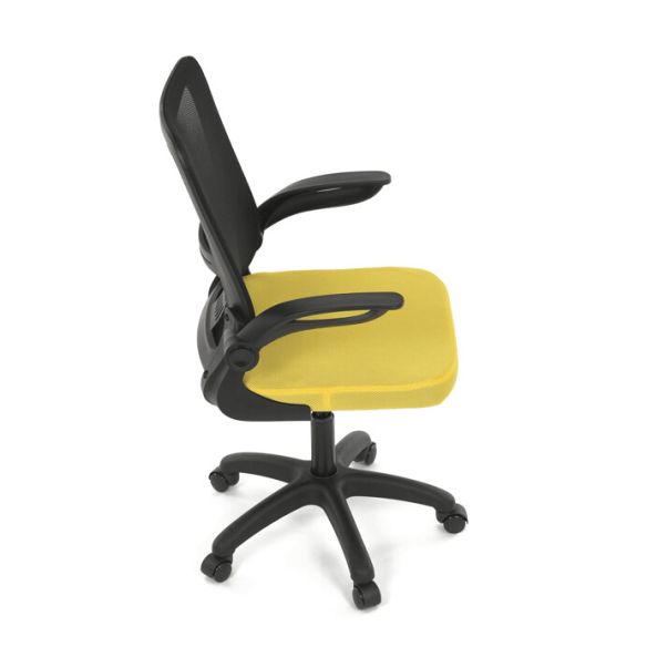 Kancelárska stolička, hojdací mechanizmus, žltá sieťovina, KA-K2006 YEL