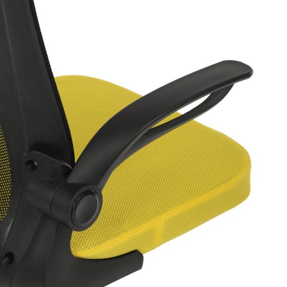 Kancelárska stolička, hojdací mechanizmus, žltá sieťovina, KA-K2006 YEL