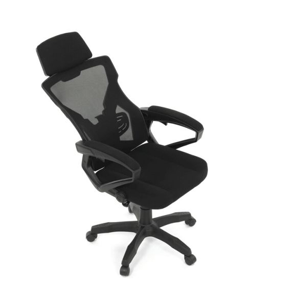 Kancelárska stolička, výškovo nastaviteľná, čierna látka, KA-R223 BK