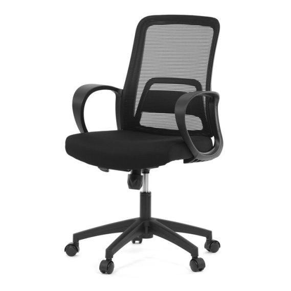 Kancelárska stolička, hojdací mechanizmus, čierna sieťovina, KA-S3015 BK