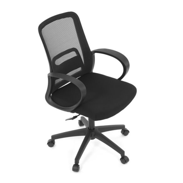 Kancelárska stolička, hojdací mechanizmus, čierna sieťovina, KA-S3015 BK