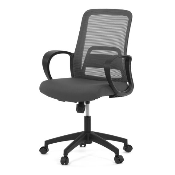 Kancelárska stolička, hojdací mechanizmus, šedá sieťovina, KA-S3015 GREY