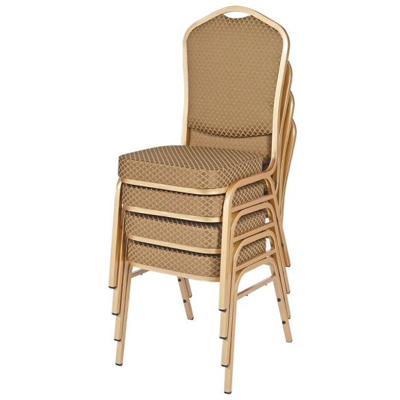 Banketová stolička ALICANTE, ST-633 zlatá/hnedá