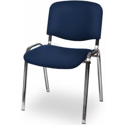 Konferenčná stolička ISO STANDARD EKO, 0302 chróm/modrá eko