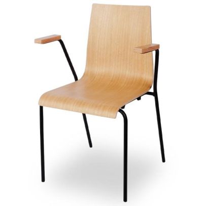 Konferenčná stolička TEXAS GRAND, 01.90 čierna/natural