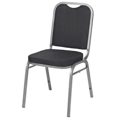 Banketová stolička PARTY, čierna-strieborná/čierna