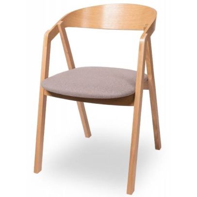 Reštauračná stolička FUTURA TAP, 080.C02 dub/béžová