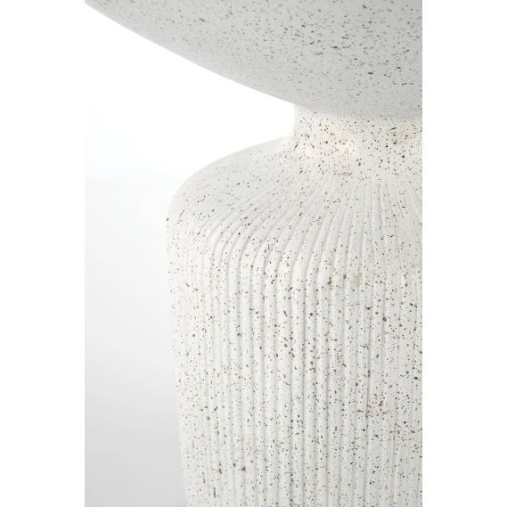 Konferenčný stolík okrúhly GIZA, biele/sivé