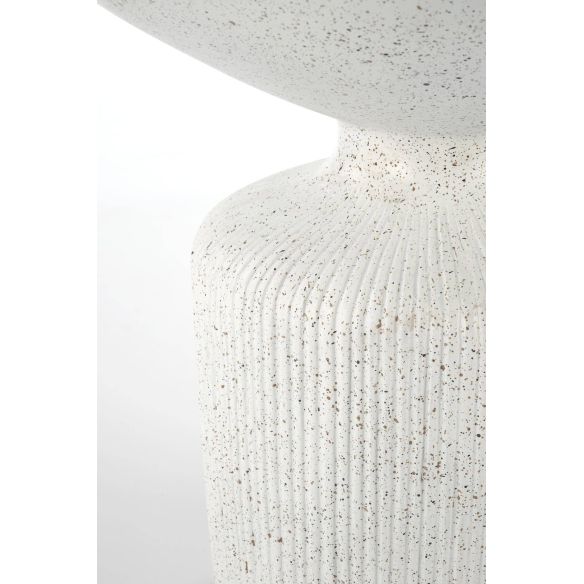 Konferenčný stolík okrúhly GIZA, biele/sivé